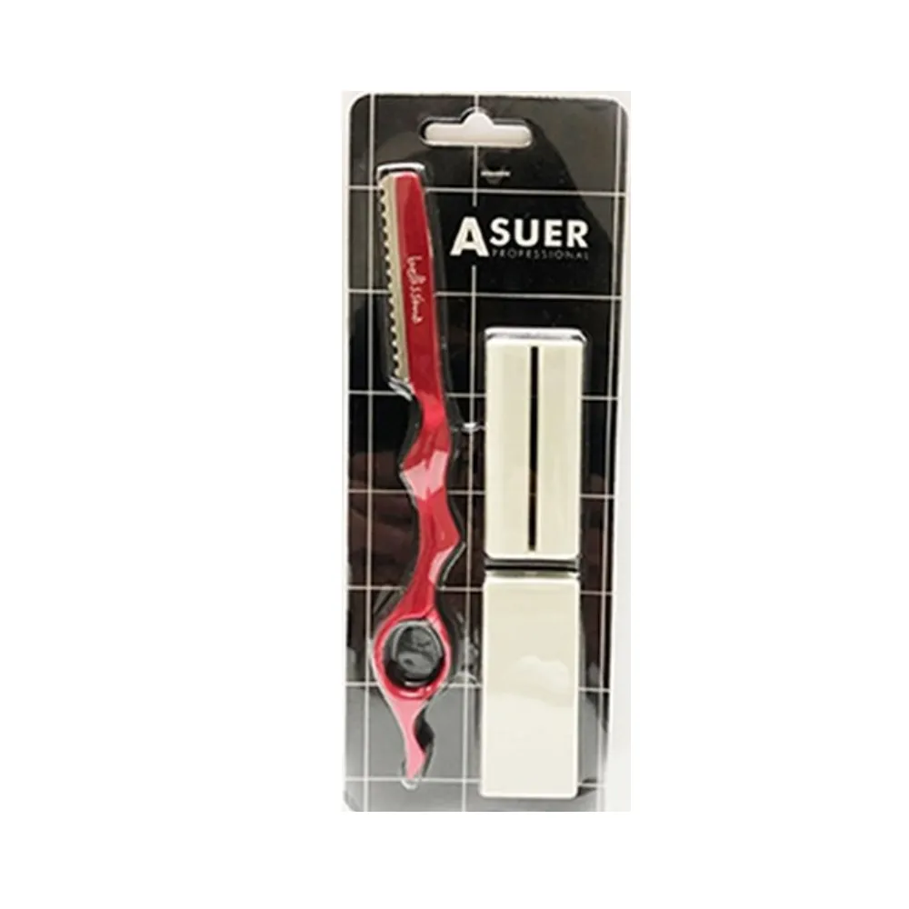 Asuer Navaja Metálica Bellissima Con Protector Y Portacuchillas